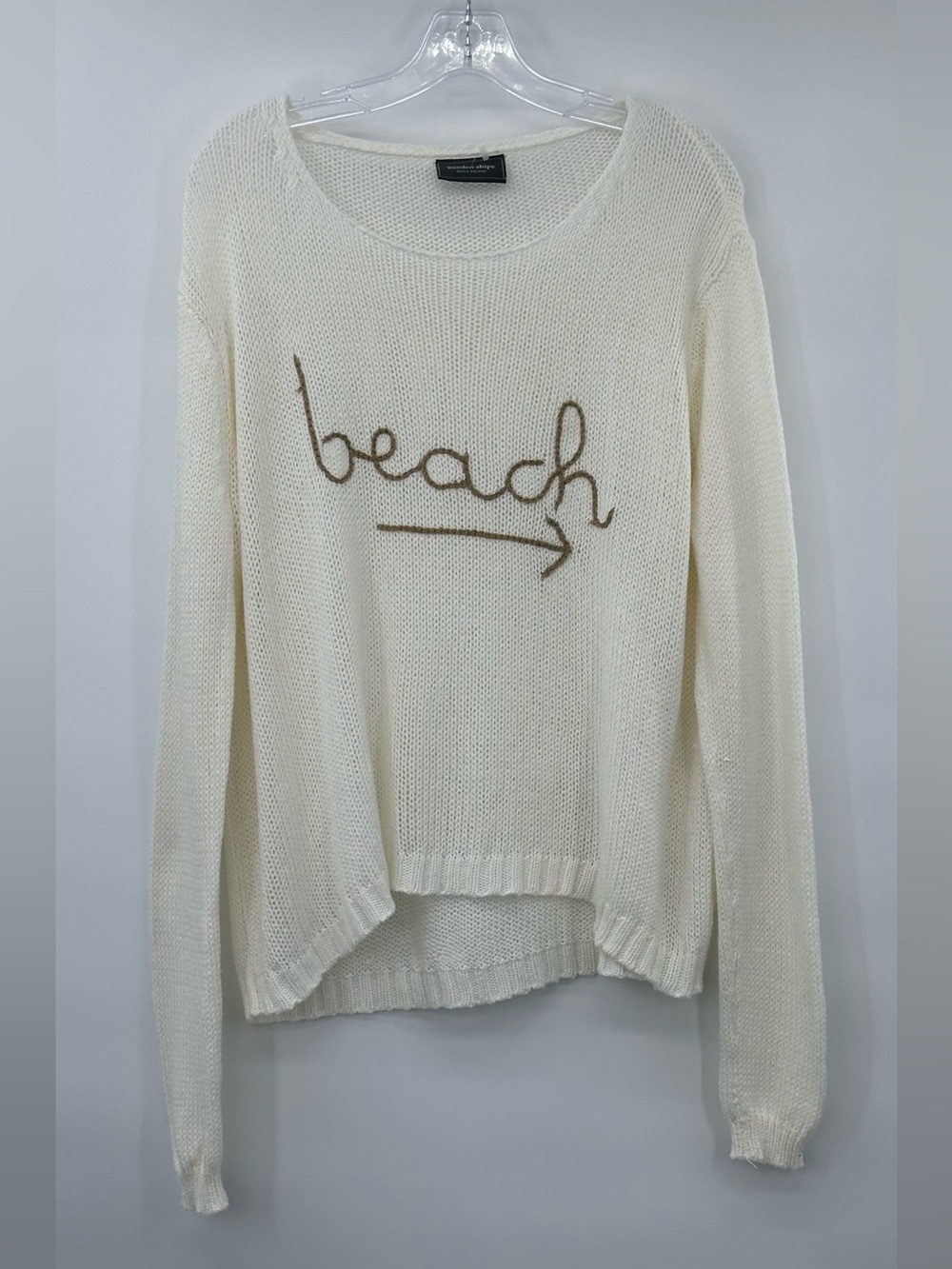 Wooden ships Cream Beach Sweater size M/L